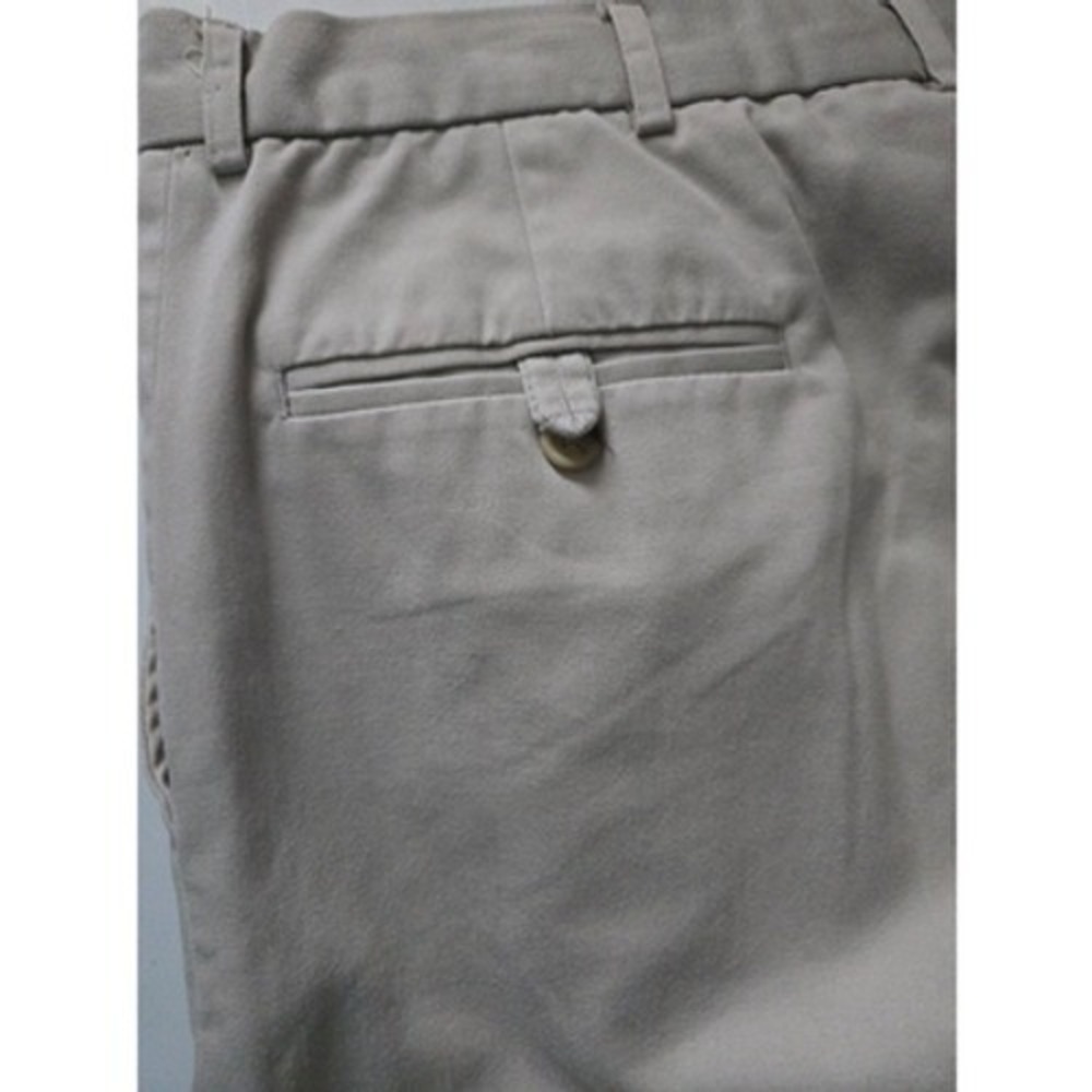 Haggar Men's Khaki Pleated Dress Pants Relaxed Fit 34x34 Cotton Polyester - Picture 7 of 9